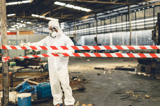 Professional Biohazard Cleanup technician working in Indian Hills, TX